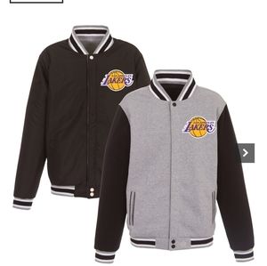 Men's Los Angeles Lakers Reverisble Full Snap Jacket